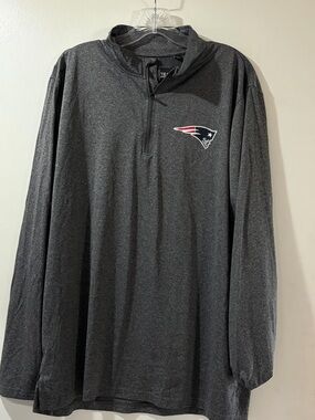 NFL Team Apparel New England Patriots Quarter Zip Athletic Pullover Mens Sz XL